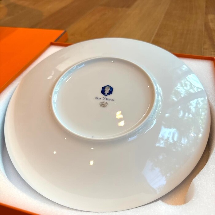食器 HERMES HERMES Bleus d'Ailleurs Dinner Plate Blue Tableware 2 set