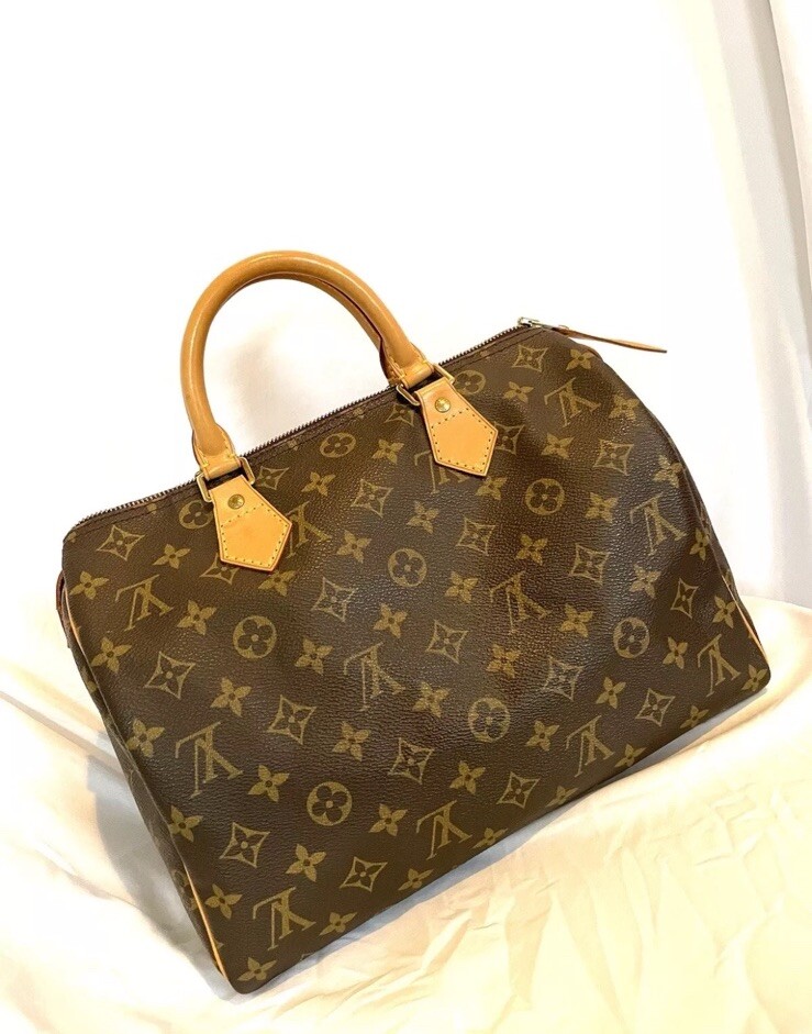 Louis Vuitton Speedy Shoulder Bag 30 Brown Canvas