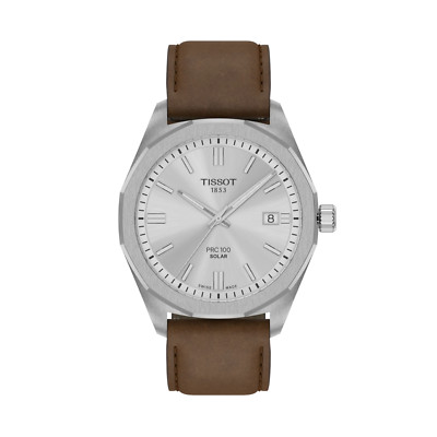 *BRAND NEW* TISSOT PRC 100 Solar Quartz Silver Dial Men's Watch T1514221603100