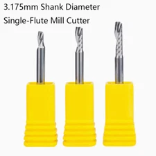 3.175mm Single-Flute Mill Cutter Carbide CNC Engrave Router Bits for Aluminium