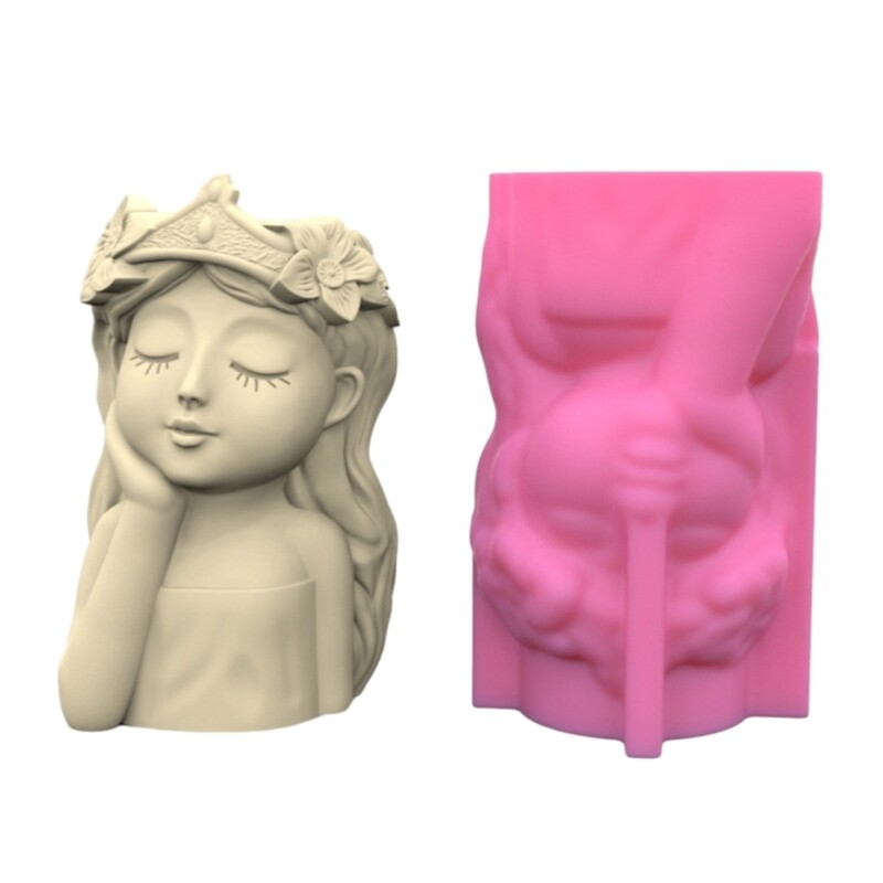 Girls Epoxy Resin Mold Pen Holder Pot Silicone Mold DIY Decoration Tool