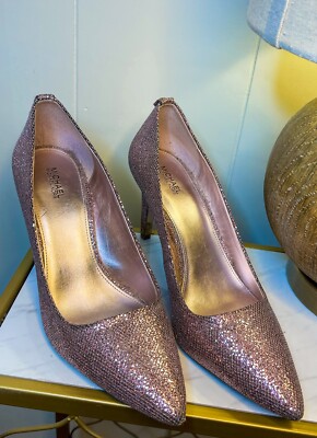 Michael Kors Womens glitter Light pink 10 M Dorothy flex pump