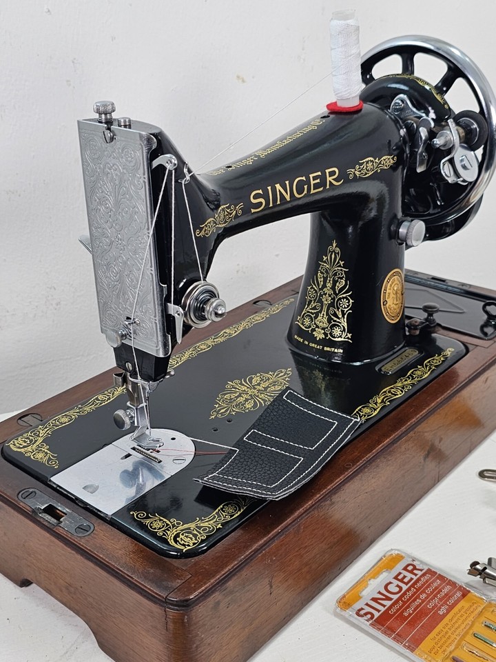 1952 SINGER 99K SEWING MACHINE,SERVICED FULLY, HANDCRANK for LEATHER