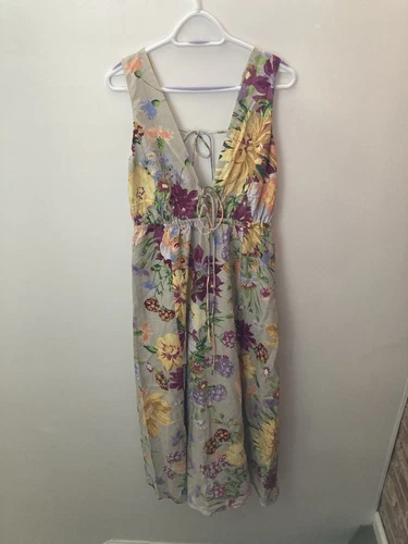 H&M Women’s Linen-Cotton Blend Maxi Dress, Size M