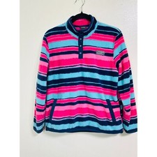 Eddie Bauer Colorful Youth 1/4 Snap Fleece Pullover with Kangaroo Pocket Size XL