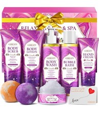 Spa Gifts Set For Women, Relaxing Bath  Spa Gift Set Vanilla Sent 8 Piece Set