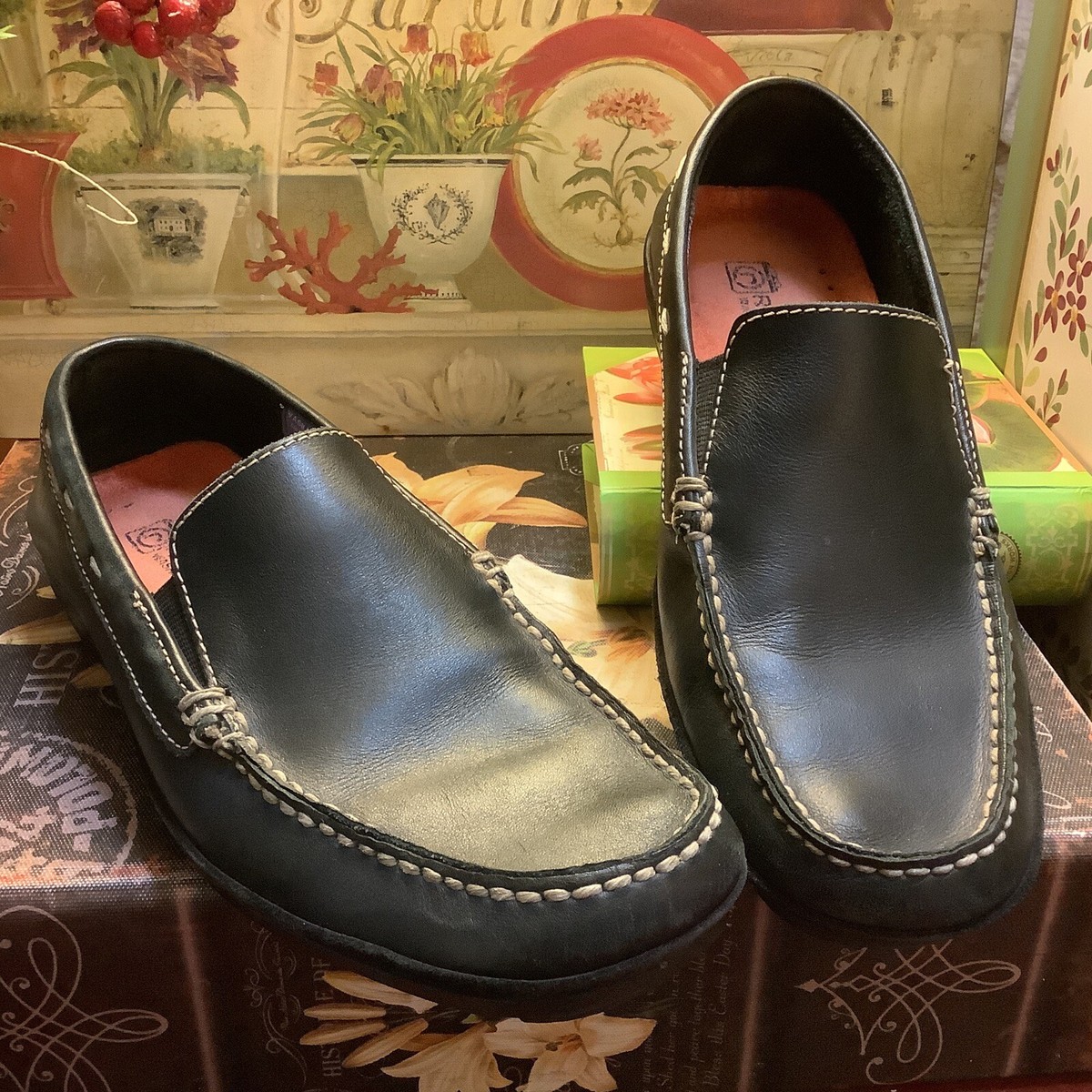 Rockport men black leather driving shoes, size 9 Amazon.com | Rockport Men main image 3