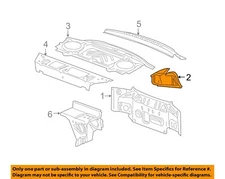 GM OEM 05-10 Cobalt Rear Body Floor Rear Body-Tail Lamp Pocket 15254610