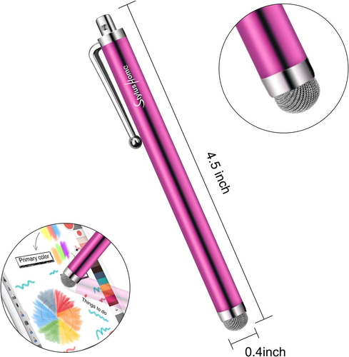 10 Pack Stylus Pens for Touch Screens, Mesh Fiber Tip Stylus Pens for Ipad Iphon - 第 2/12 張圖片