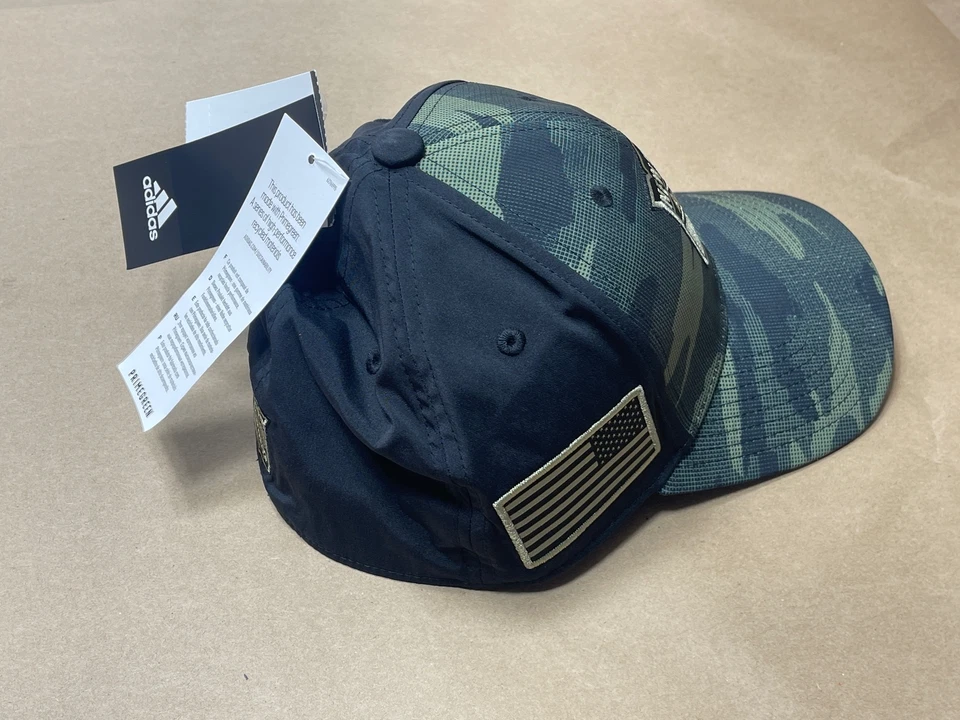 Sombrero ajustado ADIDAS NHL NY Rangers negro y camuflaje elástico XS/S con bandera estadounidense EE. UU. Foto 4 de 4