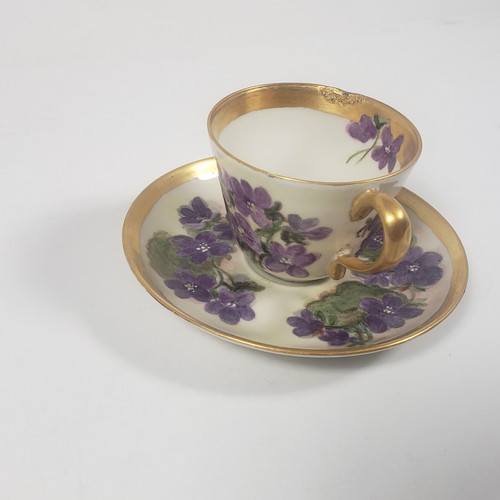 Vintage Richard Ginori Demiasse Tasse Untertasse Italy Blumen Tee Veana - Bild 7 von 22