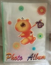 4" x 6" BABY's PHOTO ALBUM  HOBO TEDDY BEAR  48 PAGES holds 96 PICTURES  NEW