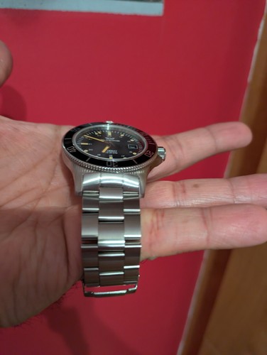 Reloj de buceo automático Glycine Combat Sub GL0083 esfera negra + pulsera OEM equipada - Imagen 20 de 22