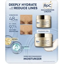 NWOB RoC Retinol Correxion & Max Hydration Cream 2 Pack 1.7oz & 3.4oz