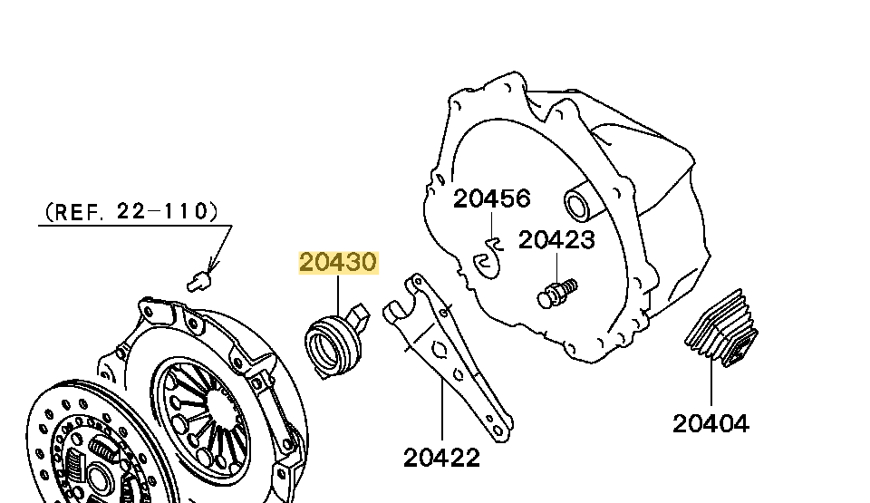 Genuine OEM Mitsubishi ME605584 BRG ASSY Clutch Release for sale