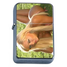 Argentina Pin Up Girls D7 Flip Top Oil Lighter Wind Resistant 