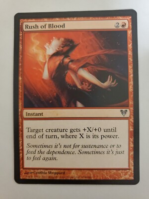 MTG Magic The Gathering Card Rush of Blood Instant Red Avacyn Restored |  eBay