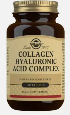 Solgar Collagen Hyaluronic Acid Complex Tablets (30) BBE 06/2027