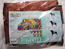 Waterproof Dog Blanket 600D Brown Floral Print Winter Coat Jacket Tough1 Clothes