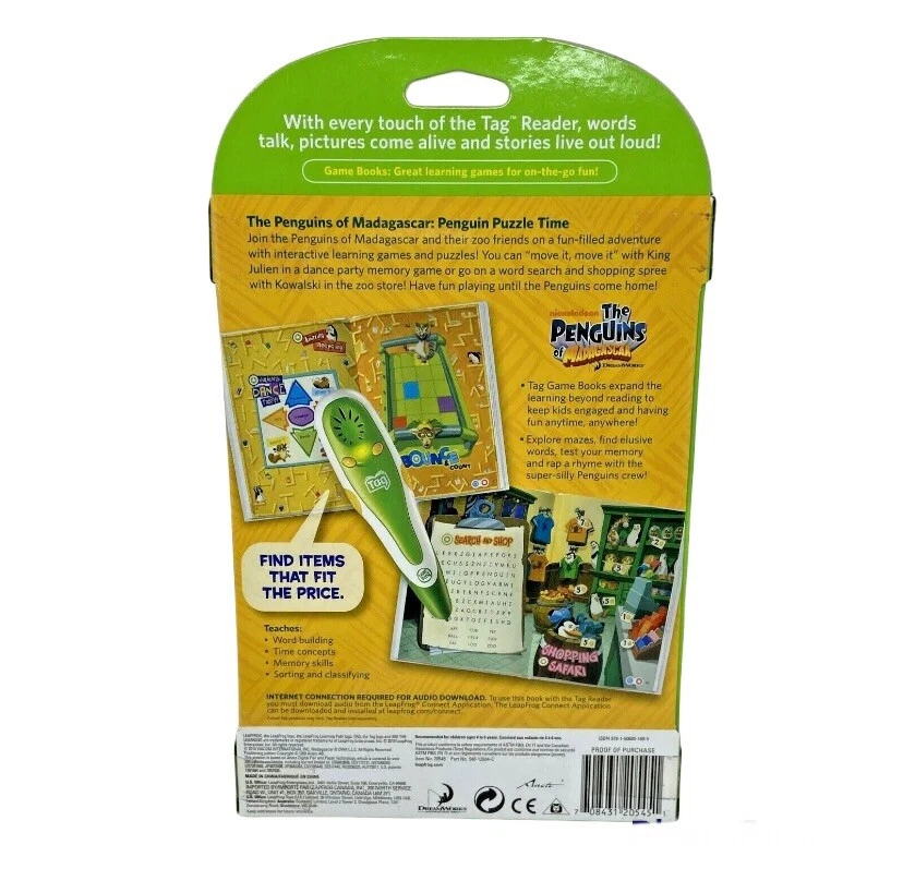 LEAP FROG Learn to Read Tag Interactive PENUIN MADAGASCAR Story Book 4-6yrs NEW - Image 2 of 2