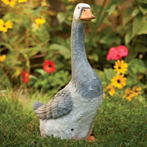 Motion Sensor Honking Gertrude the Goose Lifelike Detailed Garden Sculpture - Picture 1 of 1