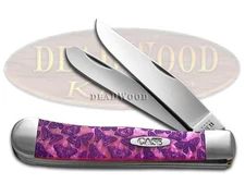 Case xx Knives Butterflies Trapper Pink Salmon Corelon Stainless Pocket Knife