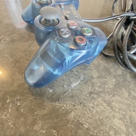 PlayStation 2 PS2 OEM Sony DualShock 2 Controller Ocean Blue Clear Working OEM