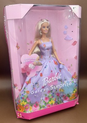 Vtg 2002 Mattel Barbie Garden Surprise C1806 Doll New In Box ~ *Loose Brush*