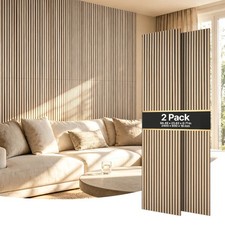 VEVOR Wood Wall Panels 94.49 x 23.62 in Acoustic Slat Panels Oak Finish 2-Pack