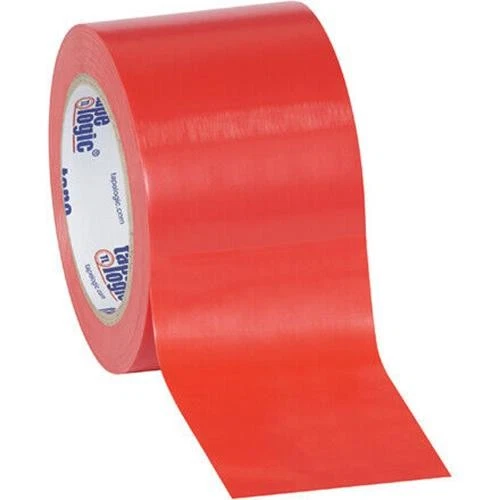 3" x 36 yds. Red Tape Logic Solid Vinyl Safety Tape 6 Mil 16 Rls/Case