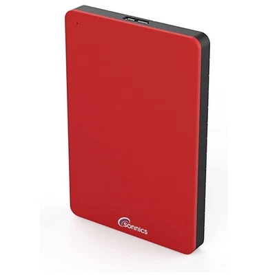 Sonnics 1TB Red External Portable Hard Drive USB 3.0 Super Fast Transfer Speed f