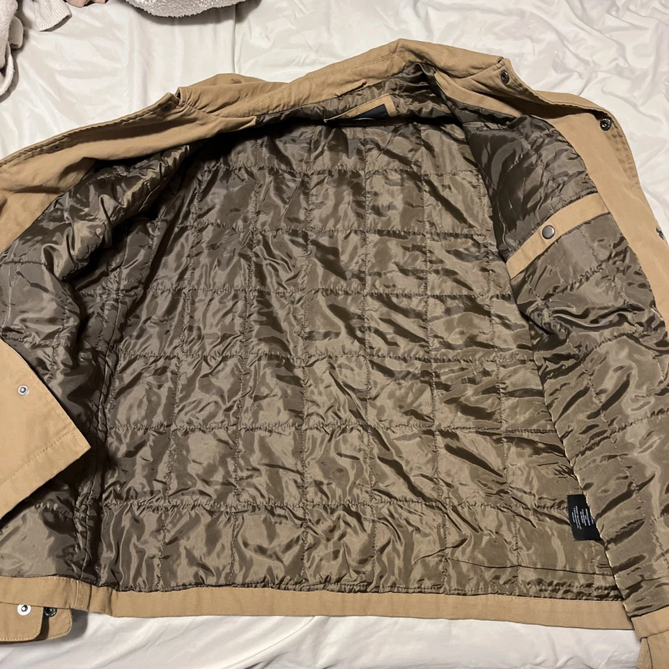 Volcom Mens Button Up Jacket Large Tan - Image 3 of 4