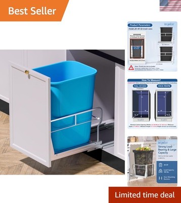 Heavy-Duty Under Sink Trash Can Kit - 40 Quart Capacity & Easy Install Features