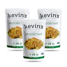 Kevin's Natural Foods Coconut Sauce Non-GMO Gluten Free 3 Pack (Thai Coconut)