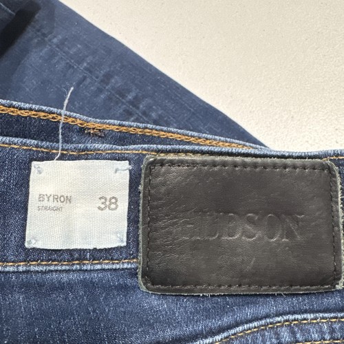 Hudson Jeans Mens Byron Straight Blue Denim Pants Stretch Size 38 X 32 Casual - Picture 3 of 12