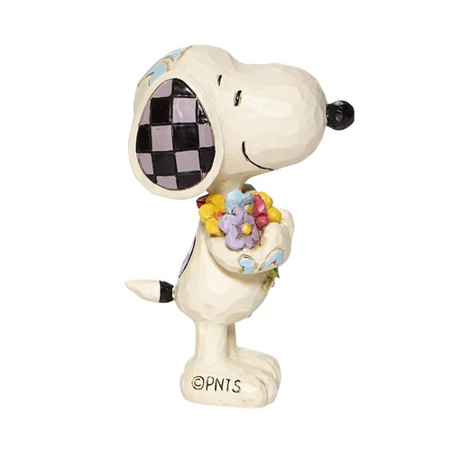 Peanuts by Jim Shore Snoopy Holding Spring Flowers Miniature Figurine, 3 Inch... - Picture 4 of 6