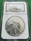 1988 $1 AMERICAN SILVER EAGLE NGC MS69  BROWN LABEL