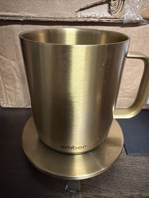 Ember Smart Coffee Mug IPX7 10oz 295ml Temperature Control Cup Electric Gold