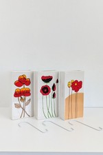 Vintage 1970s Ceramic Radiator Humidifiers X3 Retro Poppy Testrut West Germany