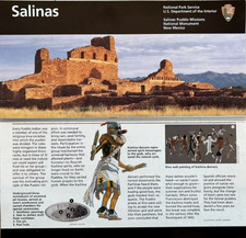 Vintage 2005 SALINAS/PUEBLO MISSIONS  NATIONAL PARK SERVICE UNIGRID BROCHURE/MAP