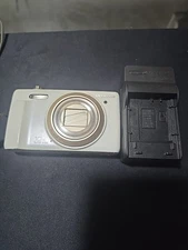 Olympus VR-340 White Digital Camera 16.0 MP Tested Case Battery Charger Works