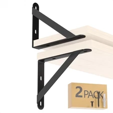 6x4.5 Shelf Brackets 2-Pack, Shelf Support Shelf Holder Steel Wall Mount Heav...