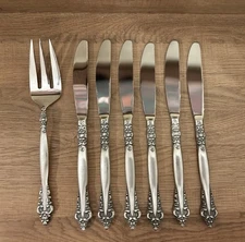 Stanley Roberts SRB139 Stainless Steel Flatware 6 Knives And 1 Serving Fork