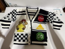 Vintage Toddler Unbranded Knit Cardigan Sweater  3 To 4 Toddler Size Colorful 