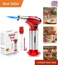 Creme Brulee Torch Refillable Butane Kitchen Torch for Baking Crafts BBQ