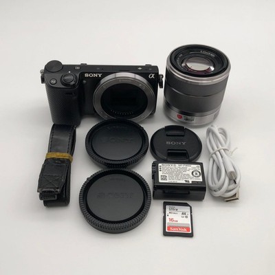 Sony Alpha NEX-5T Mirrorless Black Camera Lens E 18-55mm f/3.5-5.6 OSS