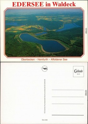 Postcard Asel-Vöhl Edersee 1985