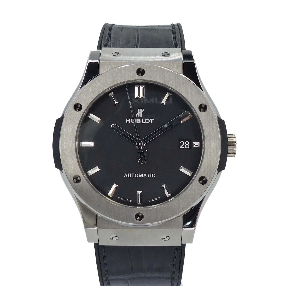 Hublot — Hublot Classic Fusion 511.NX.1171.LR Titanium Rubber / Leather Diamond #KNW1811