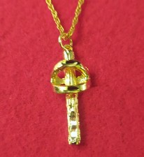 14KT GOLD PLATED CROSS RELIGOUS CHARM PENDANT WITH 16" ROPE CHAIN - 2637