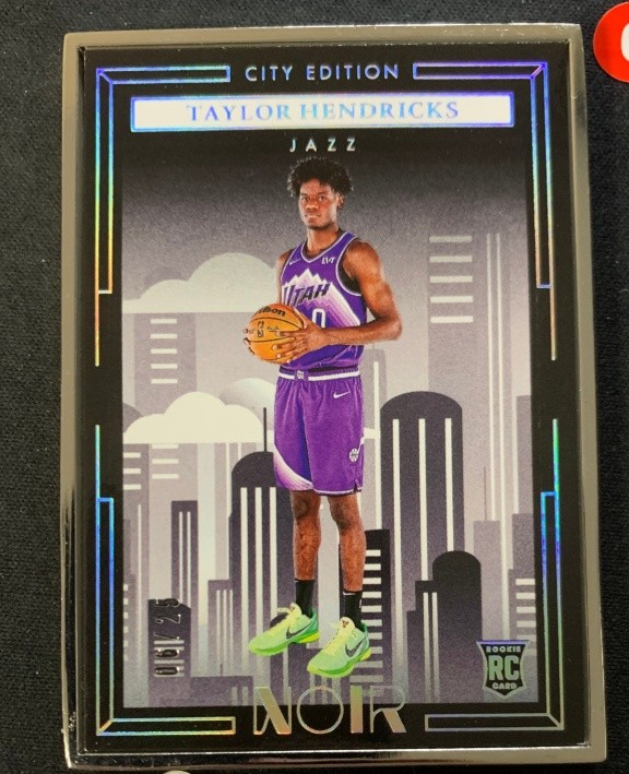 Taylor Hendricks 2023-24 Panini Noir City Edition Metal Frame 06/25 RC #240